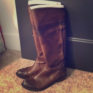 Gianni Bini tall brown leather boots